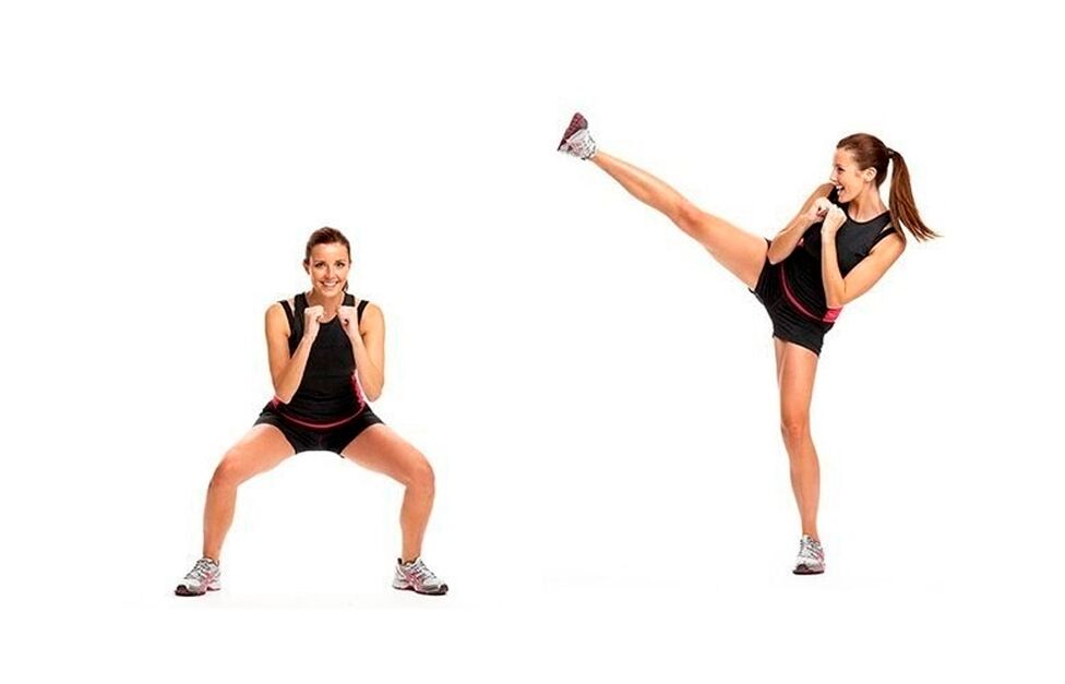 İnce Bacaklar için Salıncak Squat